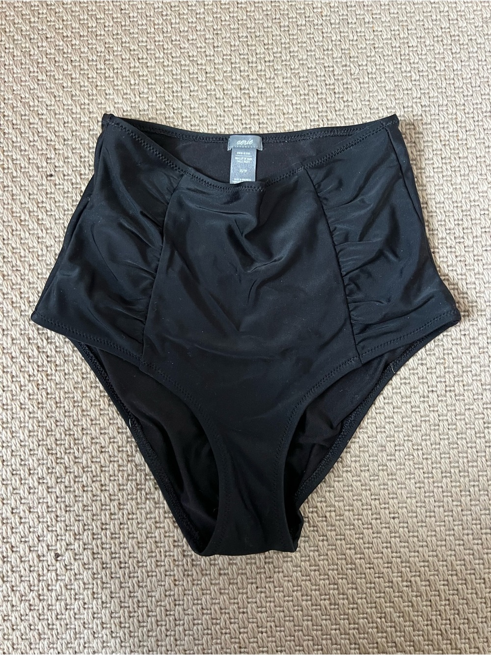 aerie Black High-Waist Bikini Bottoms